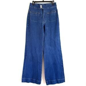 FRAME Denim Women’s Le Hardy High Rise Wide Leg Jeans in Adele